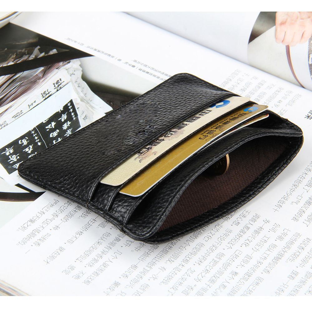 1 Piece Mens PU Leather Wallet Front Pocket Slim Mini Card Holder Purse #7