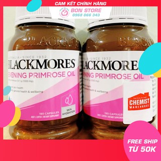 [TEM ĐỎ CHEMIST] Tinh dầu Hoa Anh Thảo Blackmores 190 viên (Date mới nhất) - Xuất xứ Úc