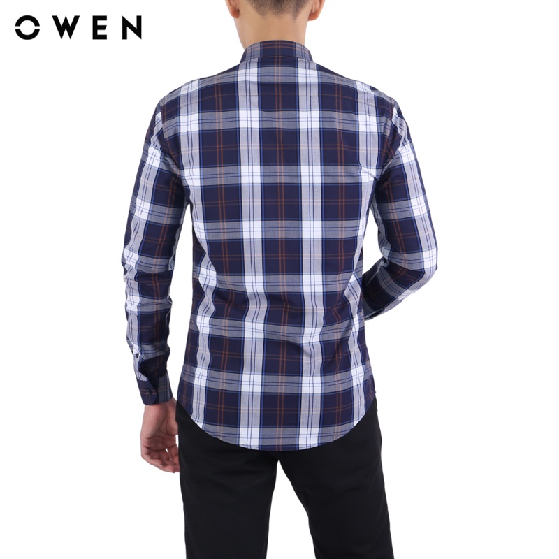 Áo sơ mi Dài tay Owen Bamboo Slim Fit màu Navy - AS61049D