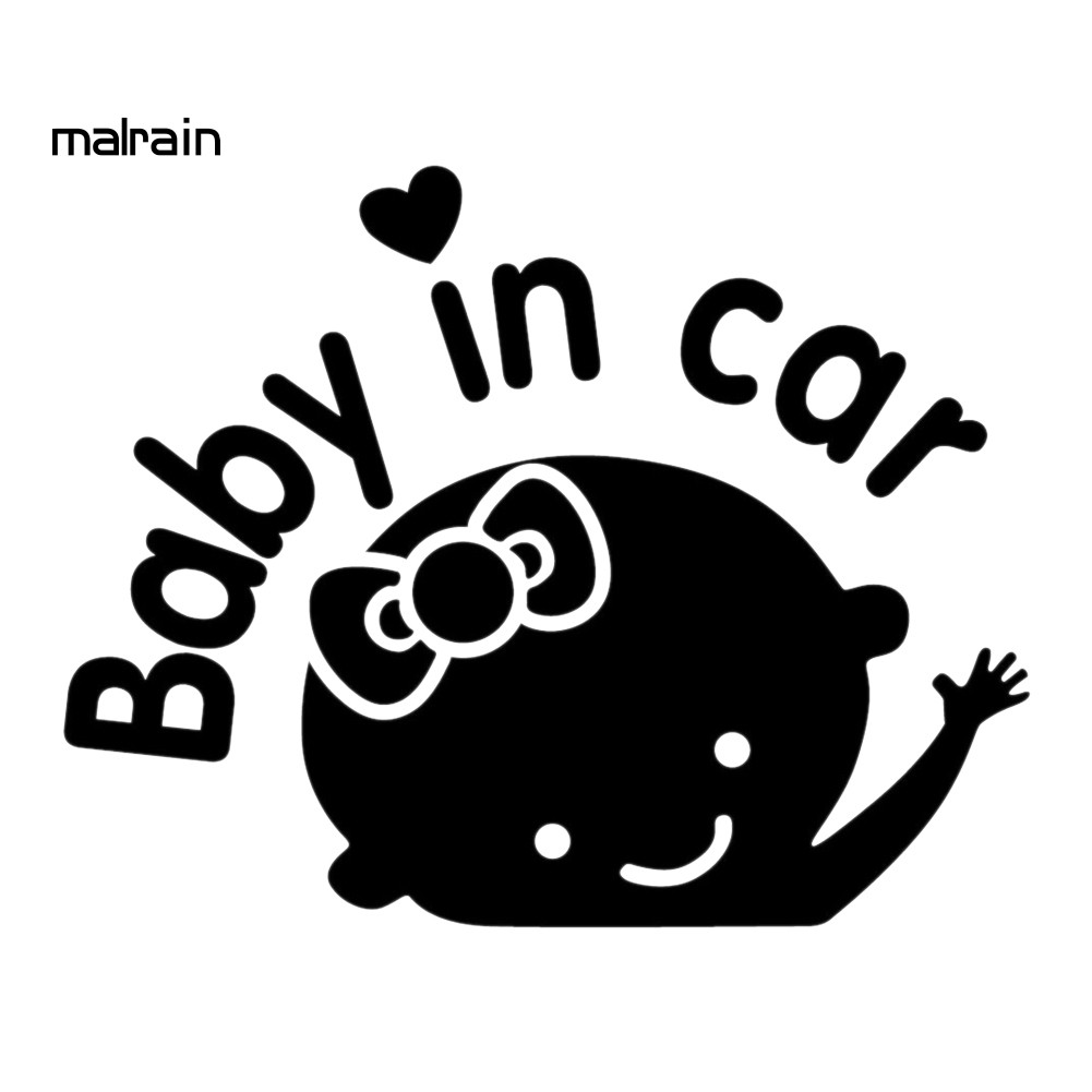 Miếng Dán Xe Hơi In Chữ Baby In Car