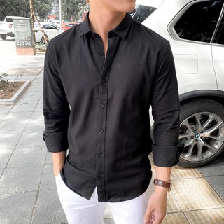 Sơ Mi Nam Chất Liệu OxFord 100% Cotton,Màu Đen, Tay dài, Dáng Xuông,Thời Trang, Lịch Lãm. Trẻ Trung.