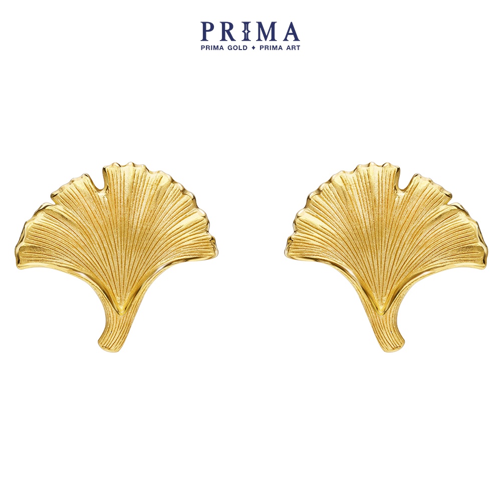 PRIMA Bông tai Vàng 24K - BST Grand Gingko - Hình Lá Ginko - 111E3976