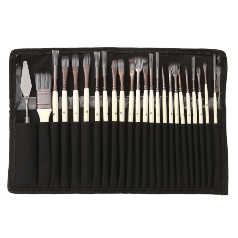 Set 24 Cọ Vẽ Màu Nước Tay Cầm Bằng Nhựa Acrylic