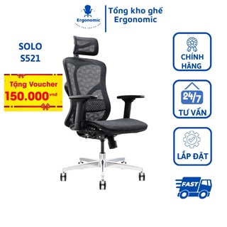 Ghế công thái học solo s521 - thiết kế hiện đại, bảo vệ sức khỏe