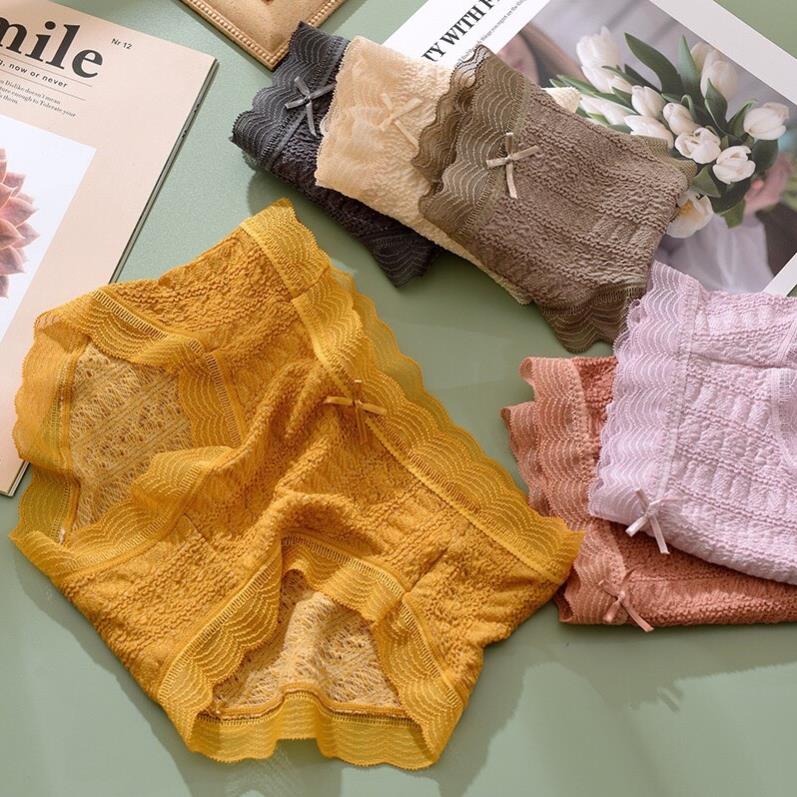 ❤️ Quần Lót Cạp Ren Dệt Kim Co Giãn Thoải Mái, Quần Chíp Kháng Khuẩn 5578 ❤️