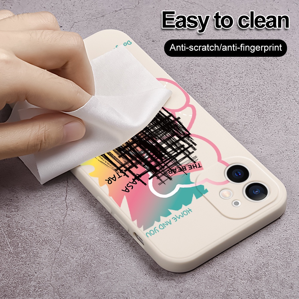 Ốp Điện Thoại Silicon Dẻo In Hình Gấu Cho iPhone 11 Pro Max XR X XS Max iPhone 7 Plus 8 Plus 6 6S Plus iPhone 12 13 Pro Max 13