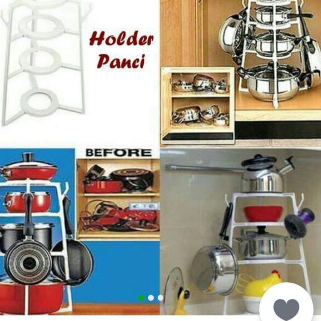Giá Đỡ Nắp Nồi / Chảo 4 Tầng Tiện Dụng Cho Nhà Bếp | BigBuy360 - bigbuy360.vn