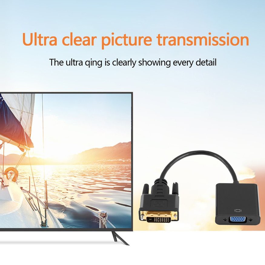 Cáp chuyển đổi DVI-D sang VGA cho thẻ màn hình máy tính | BigBuy360 - bigbuy360.vn