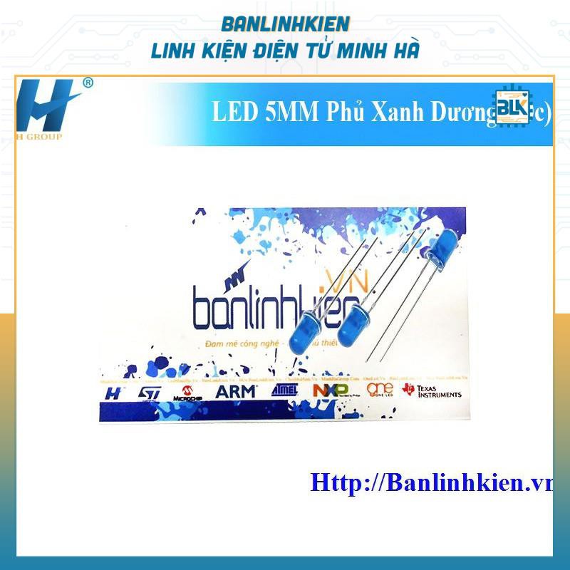 Đèn led LED 5MM Phủ Xanh Dương (10c)