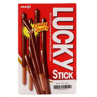 Bánh que Meiji Lucky Stick phủ kem socola 45g