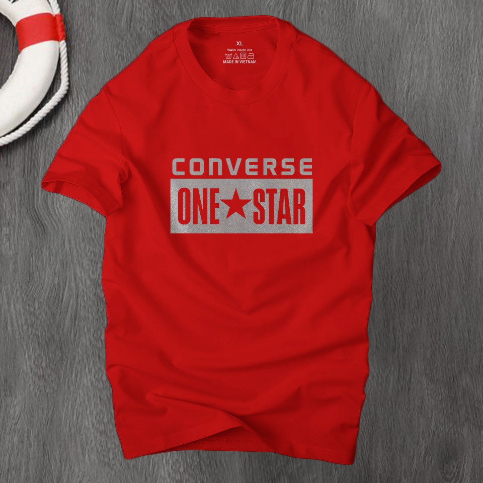 Áo thun cotton nam cổ tròn Conver thời trang cá tính, vải Cotton co giãn,dày dặn | ursport