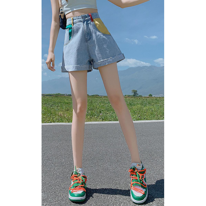 Quần Short Jeans Lưng Cao Phong Cách Retro Cho Nữ Size Xs S M L Xl 2xl | BigBuy360 - bigbuy360.vn