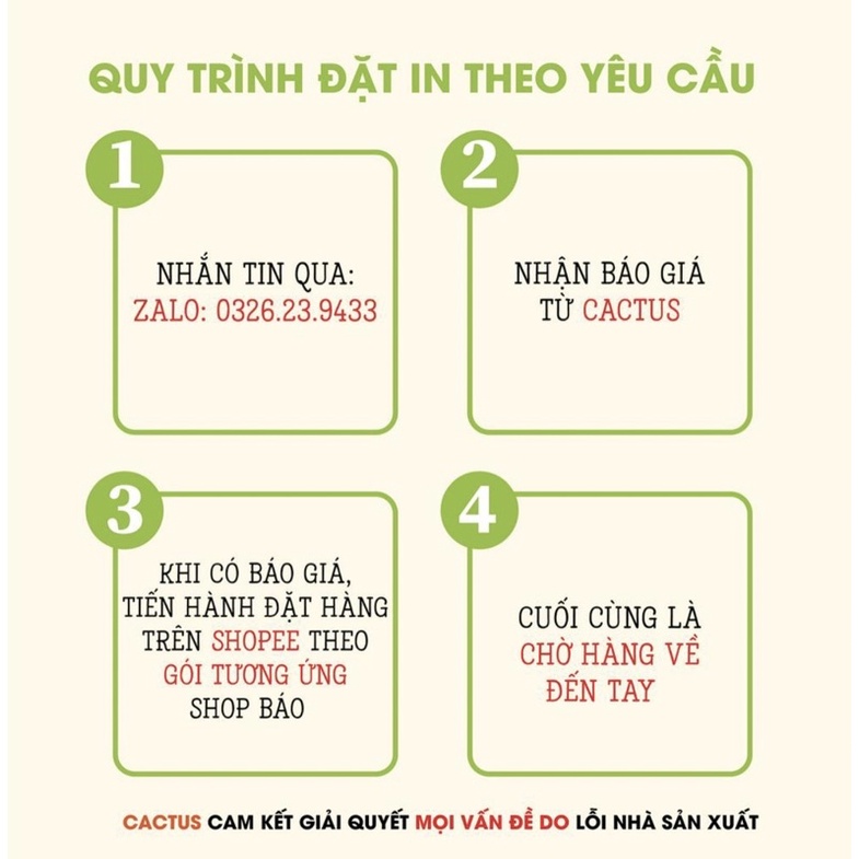Combo tem nhãn theo yêu cầu