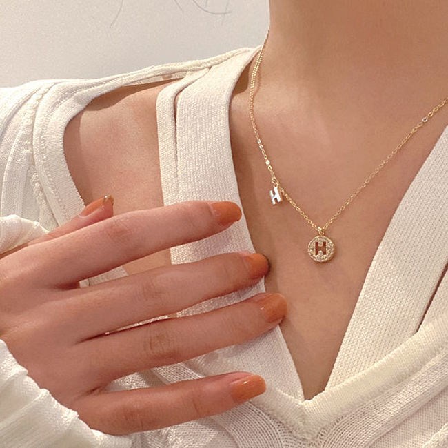 Vòng cổ sợi xích mặt dây đơn giản thời trang