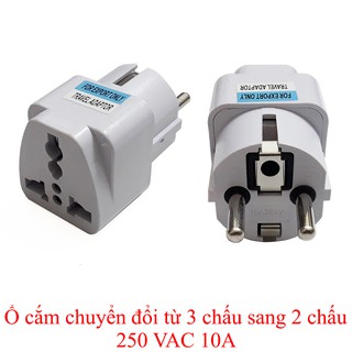 Ổ cắm chuyển đổi từ 3 chấu sang 2 chấu 250VAC 10A