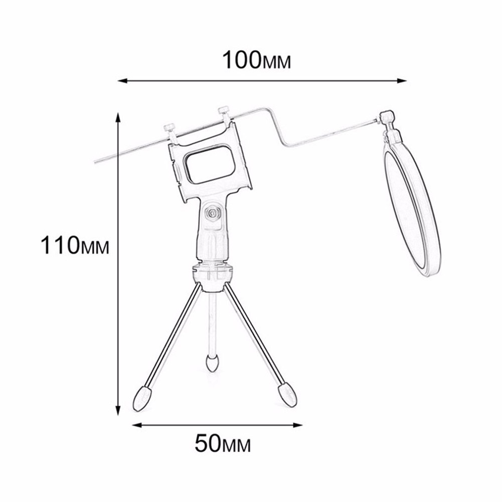 Micrô ngưng tụ chuyên nghiệp Phòng thu ghi âm Micrô Cardioid với giá ba chân 180 ° Bộ lọc bật lên Đầu cắm USB