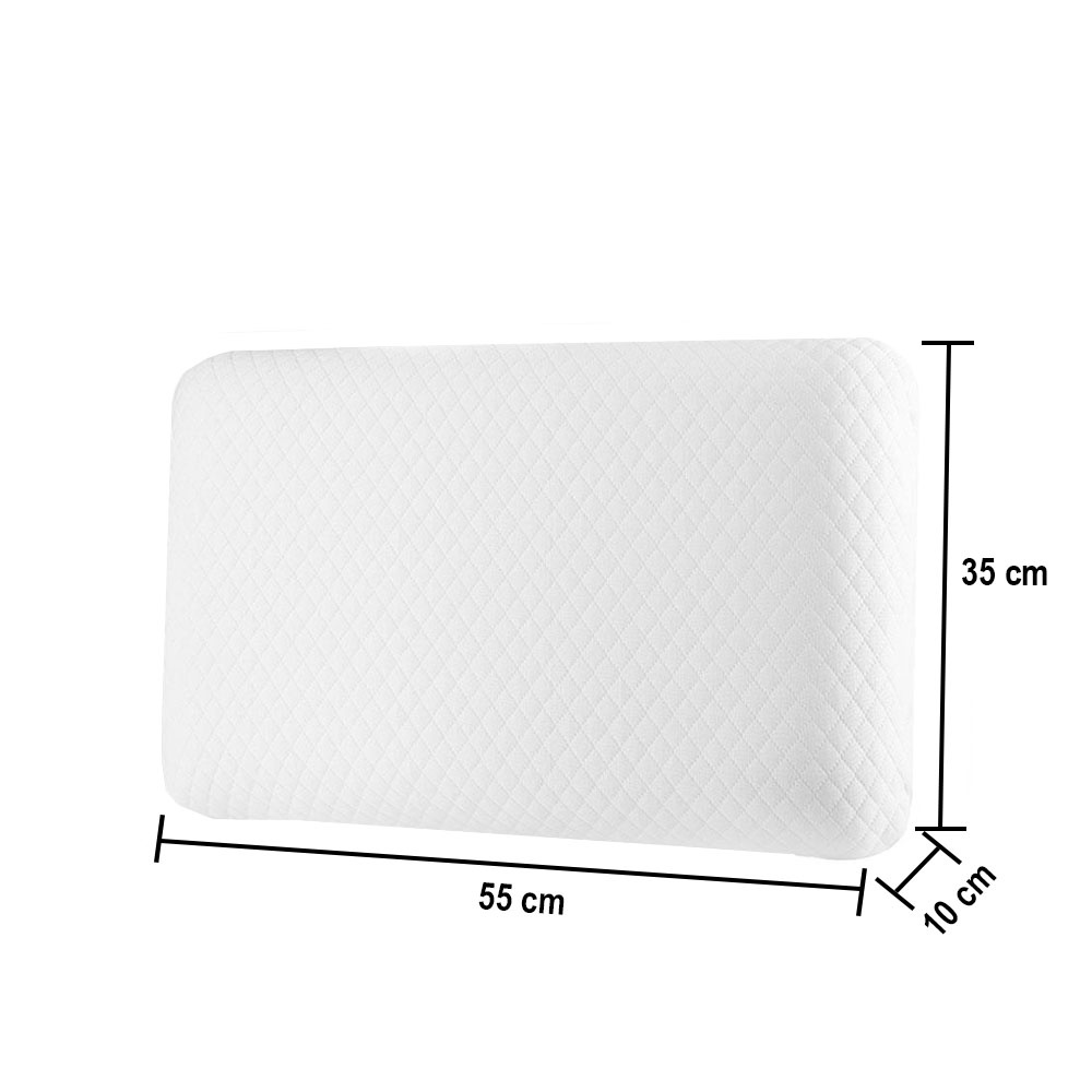 HomeBase HLS Gối kèm vỏ gối bằng cao su dày mịn FIESTA W55xD35xH10 cm màu trắng