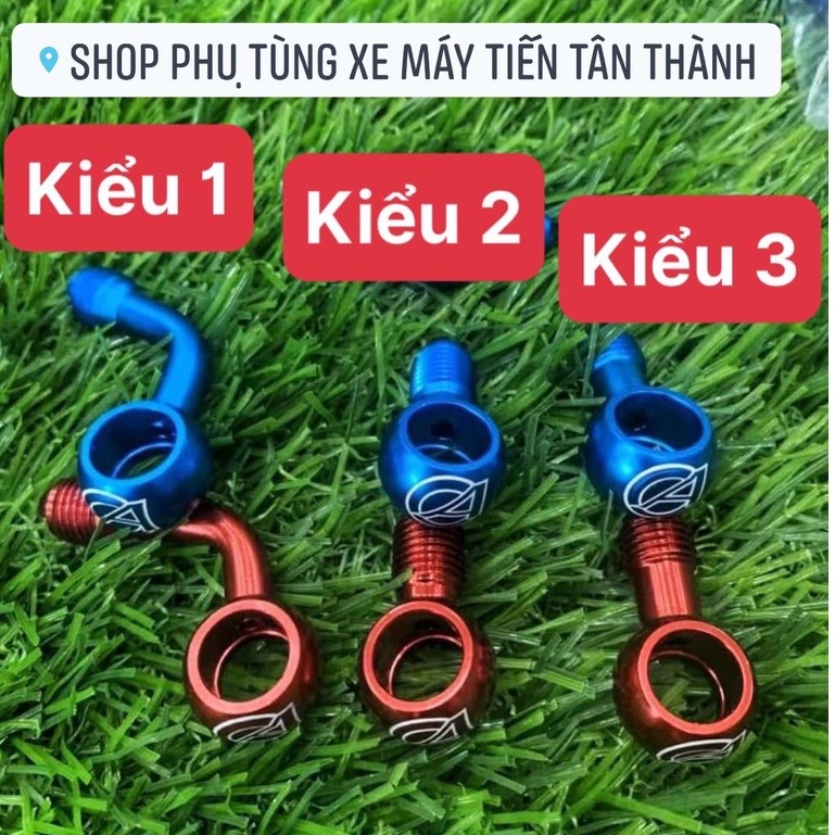 ĐẦU EARL NHÔM gắn dây dầu KIỂU 1-2-3 anod MÀU