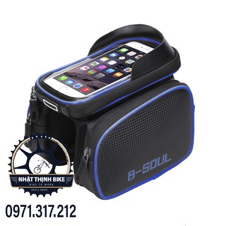 Túi treo xe đạp túi xe đạp Bsoul 2 ngăn có cảm ứng Canvas