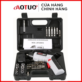 Bộ máy bắn vít, tuốt nơ vít điện 4.8v cầm tay aotuo