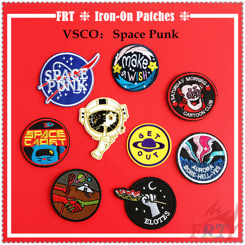 ✿ VSCO：Space Punk Iron-on Patch ✿ 1Pc Diy Embroidery Patch Iron on Sew on Badges Patches