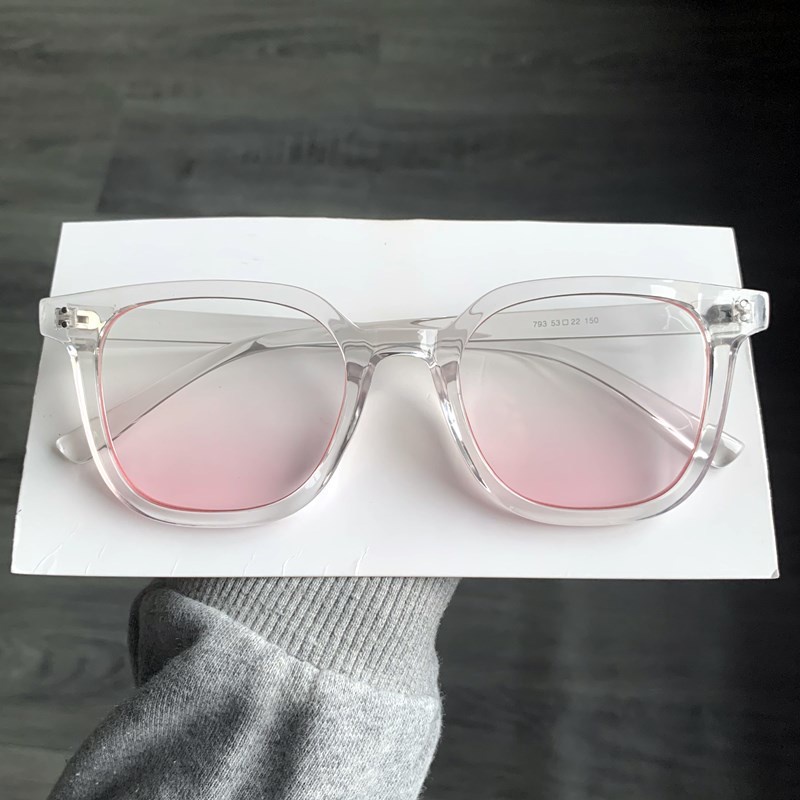 Kính Mát Gọng Trong Suốt Màu gradient Thời Trang Cá Tính Cho Nữ