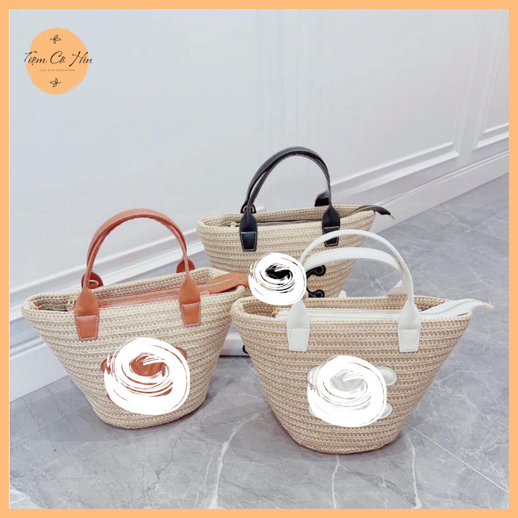 Túi Cói Mini Vintage Đeo Vai Xách Tay Tiệm Cô Hìn Ship 1h Lỗi 1 Đổi 1