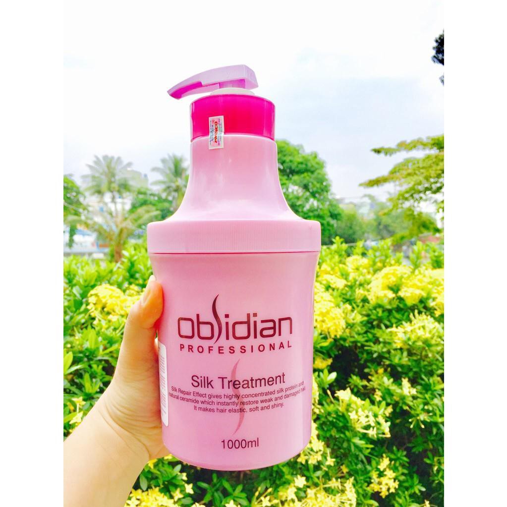 DẦU HẤP OBSIDIAN SILK TREAMENT 1000ML DÀNH CHO TÓC NHUỘM, HƯ TỔN GIÚP TÓC SUÔN MƯỢT, CHẮC KHỎE HƠN