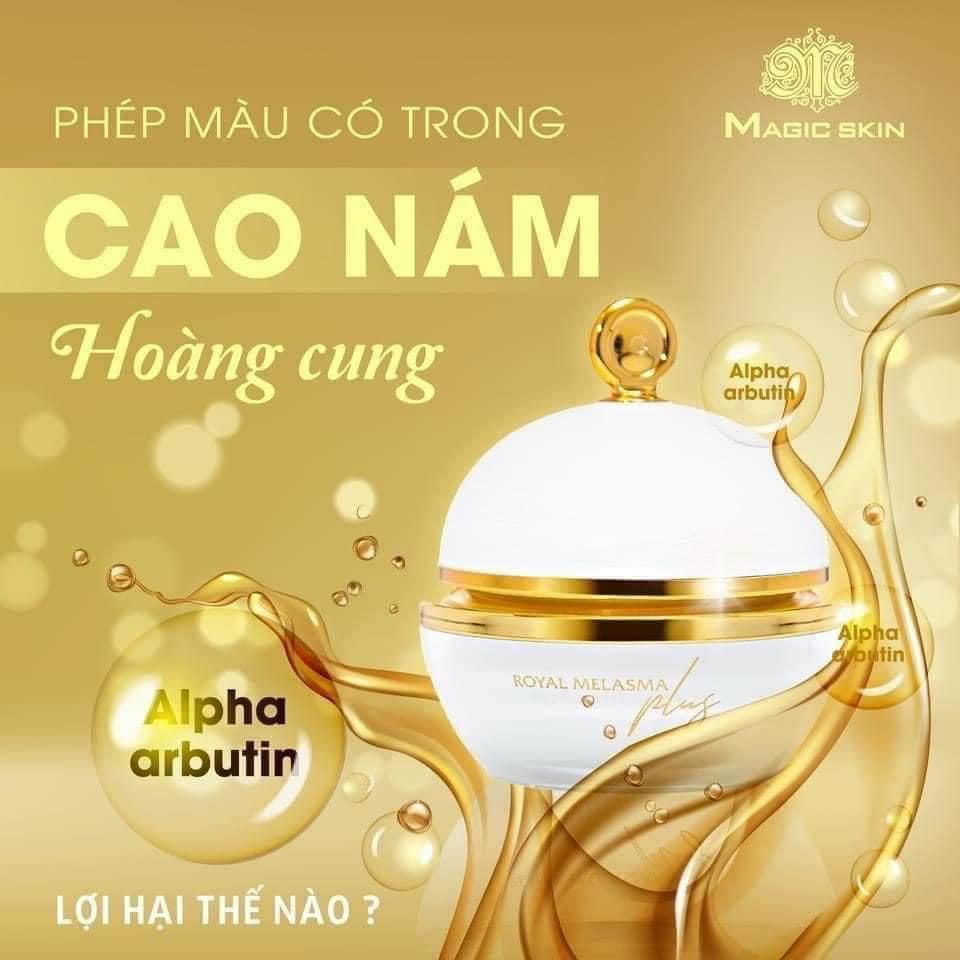 CAO NÁM HOÀNG CUNG MAGIC SKIN Royal Melasma Plus 👍 Kem ngừa nám tàn nhang dưỡng trắng ✔ Size 40g