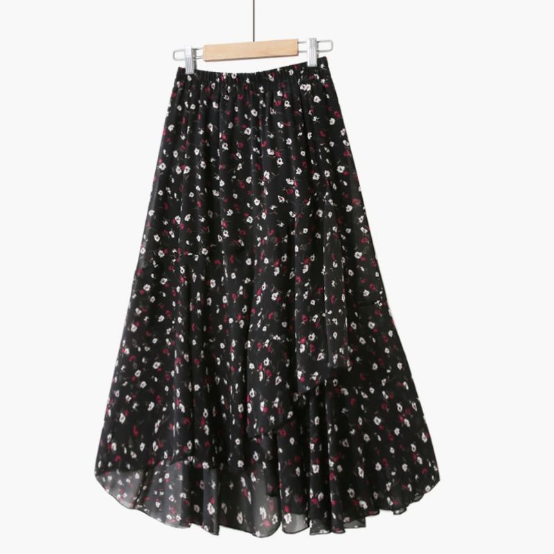 Chân váy voan họa tiết hoa nhí Vintage dáng dài nhiều màu | BigBuy360 - bigbuy360.vn