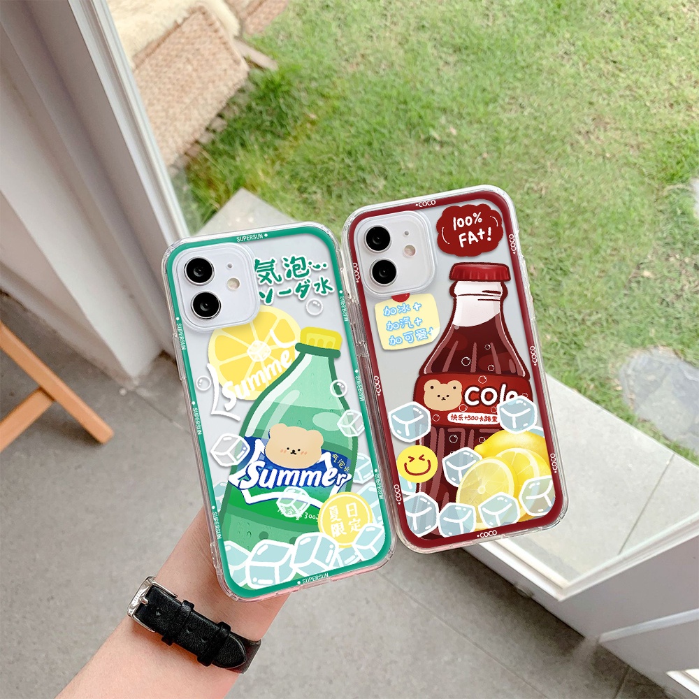 Ốp Điện Thoại Mềm Hình Nước Chanh / cola Cho Iphone 11 Pro Max 12 Pro Max 13 Pro Max Mini 6 7 8 6 7plus Se 2020 X Xs Xr 5 4