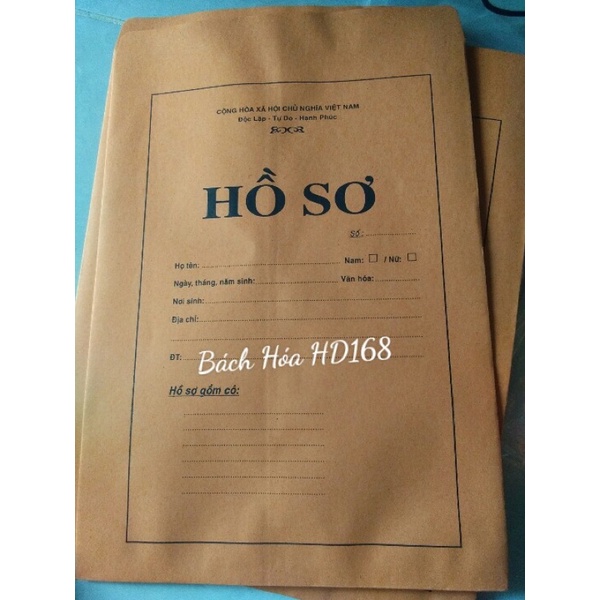 Bộ hồ sơ xin việc bao bìa vàng nhám