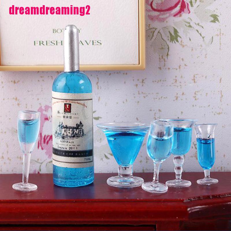 Bộ 6 Ly Rượu Vang Tỉ Lệ 1: 12 Trang Trí Nhà Búp Bê