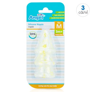 Núm vú Silicon Angel Size S  Bộ 3 cái