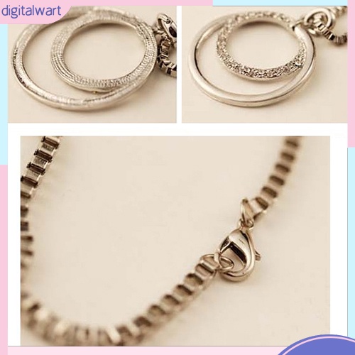 Dây Chuyền Mặt Tròn Đính Đá Thời Trang Cho Nữ