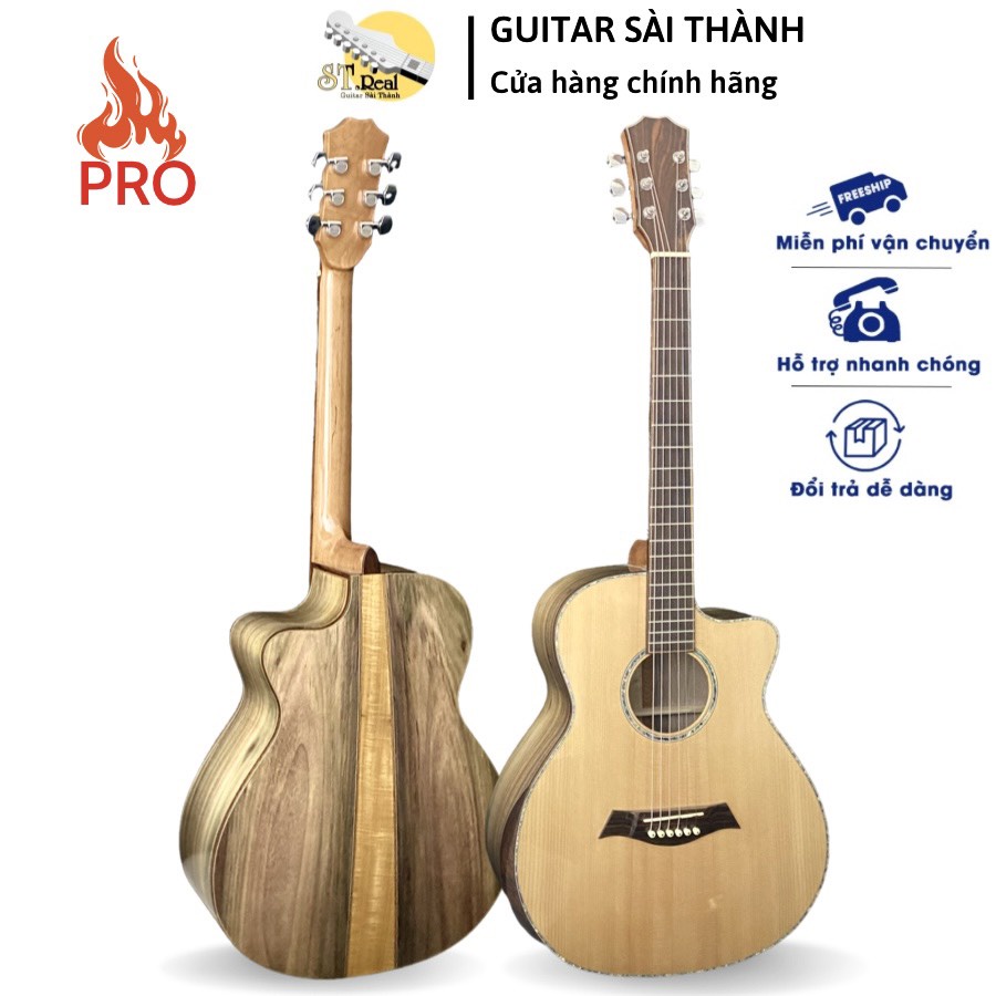 Đàn Guitar Acoustic Custom Mã ST-HM1 Phiên Bản Cao Cấp Gỗ Trắc Xanh