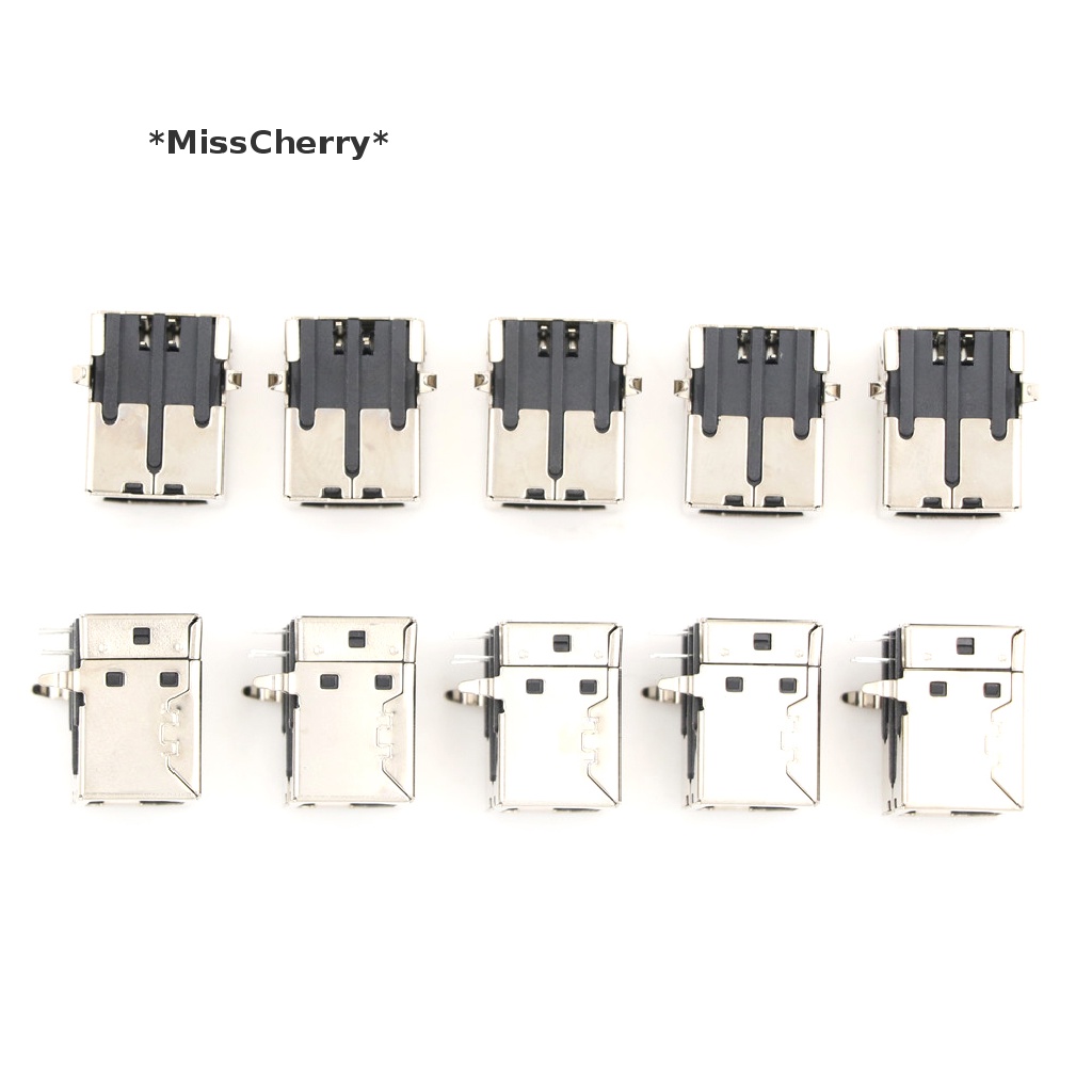 Set 10 Ổ Cắm PCB DIP Cổng USB Type-B Góc Phải 4 Chấu Chuyên Dụng