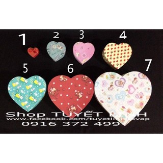 hộp đựng quà  hình tim đủ size : 15cm