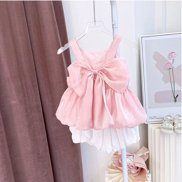 Áo Vest Trẻ Em Nơ 3D Mới 2022 Cô Gái Organza Ngọt Ngào Hàng Đầu