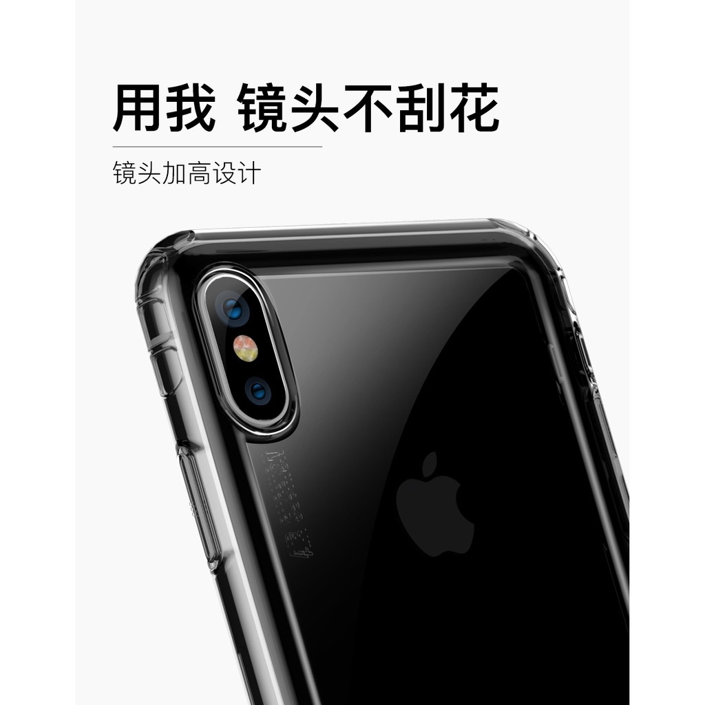 Ốp lưng Iphone X/ XR/ Xs Max  dẻo trong chống sốc hãng Baseus