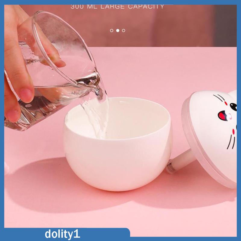 Máy Phun Sương Tạo Độ Ẩm Không Khí Siêu Âm Có Đèn LED USB Màu Trắng 300ML