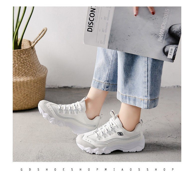 giày thể thao nữ màu trắng, giày nữ trắng đế cao | BigBuy360 - bigbuy360.vn