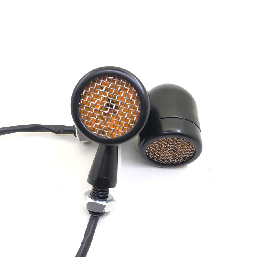 1 Cặp Đèn LED Tín Hiệu Rẽ M10 Bằng Nhôm Màu Đen Thông Dụng Cho Xe Máy