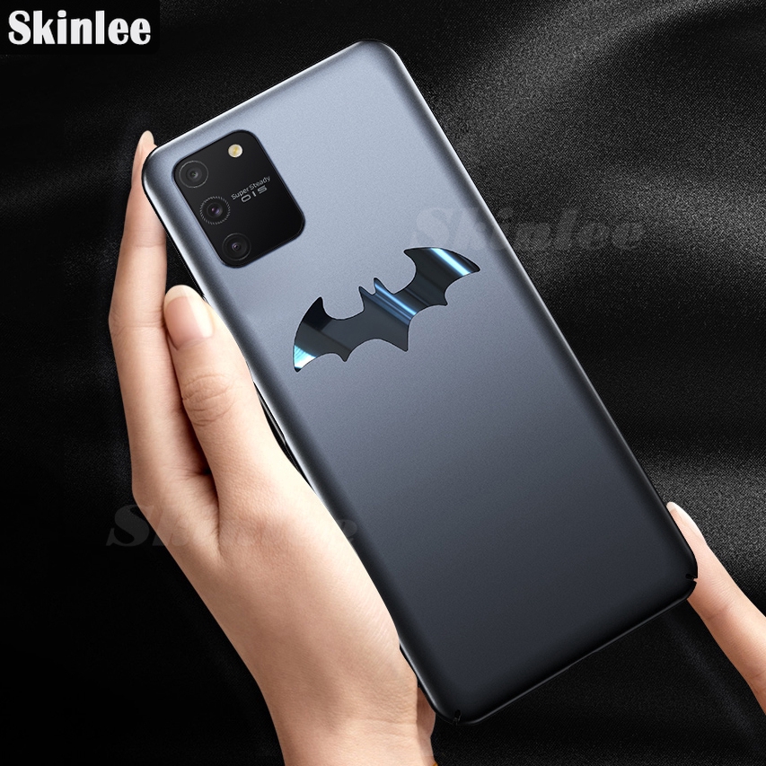 Ốp điện thoại nhựa cứng siêu mỏng mượt có logo Bat Man DC kim loại cho Samsung Galaxy S10 Lite S10 Plus