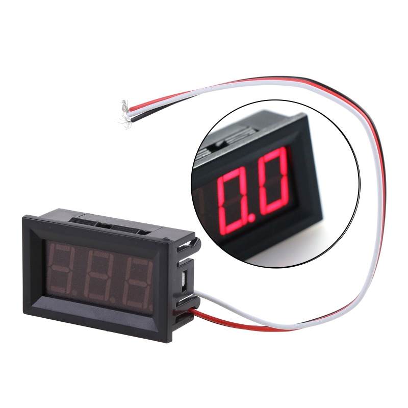 Vôn Kế Kỹ Thuật Số 3 Dây DC 0-100V Màn Hình LED 0.56in