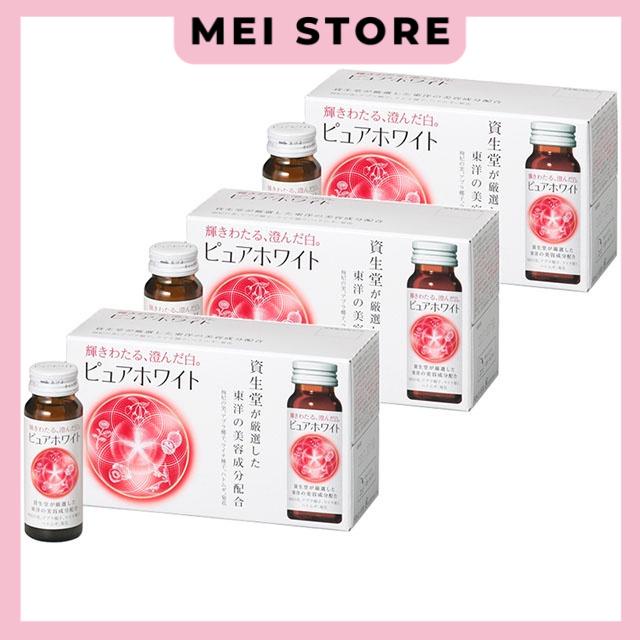 Nước uống Trắng Da Collagen Pure White Shiseido - Full hộp 10 lọ