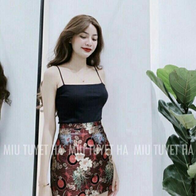 Áo thun croptop 2 dây ( có ảnh thật chụp sàn)