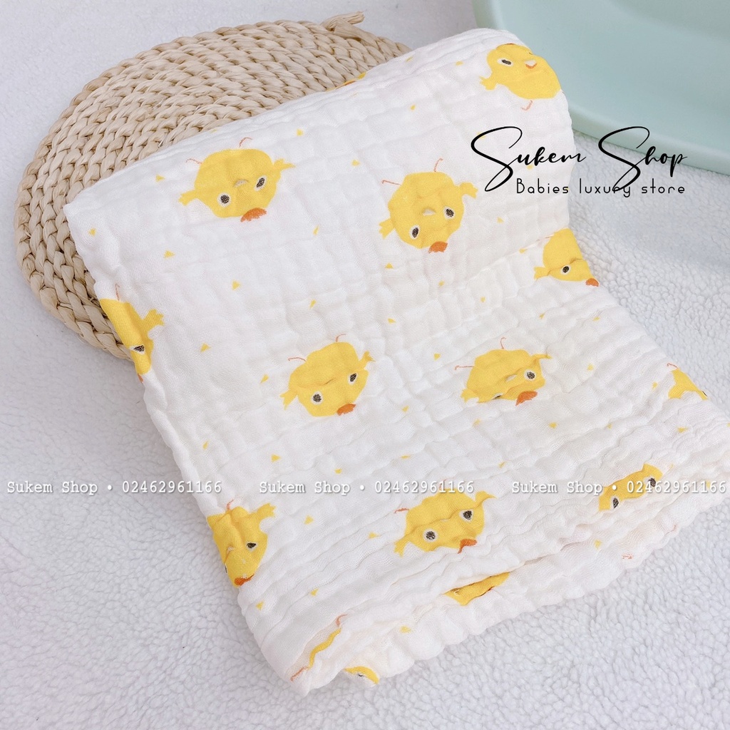 Khăn Tắm Xô Nhăn 6 lớp Xuất Nhật Cực Đẹp Loại To Cho Bé
