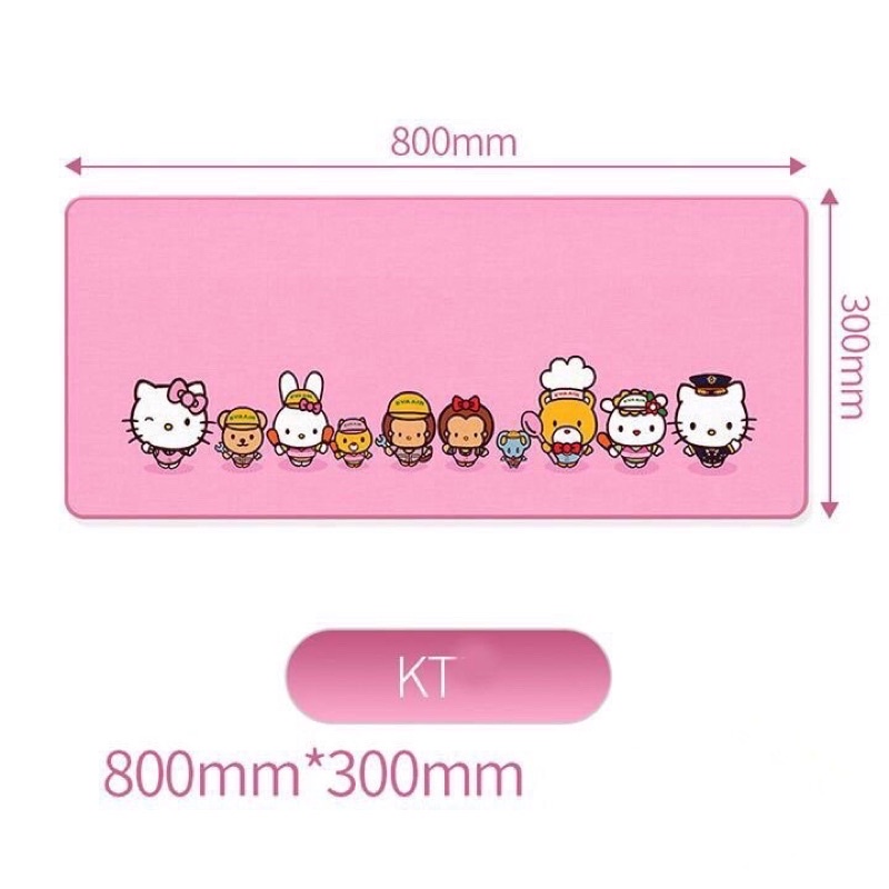 Bàn Di Chuột Hello Kitty Màu Hồng Dễ Thương Kích Thước 30X80cm 2mm Hình Ngẫu Nhiên