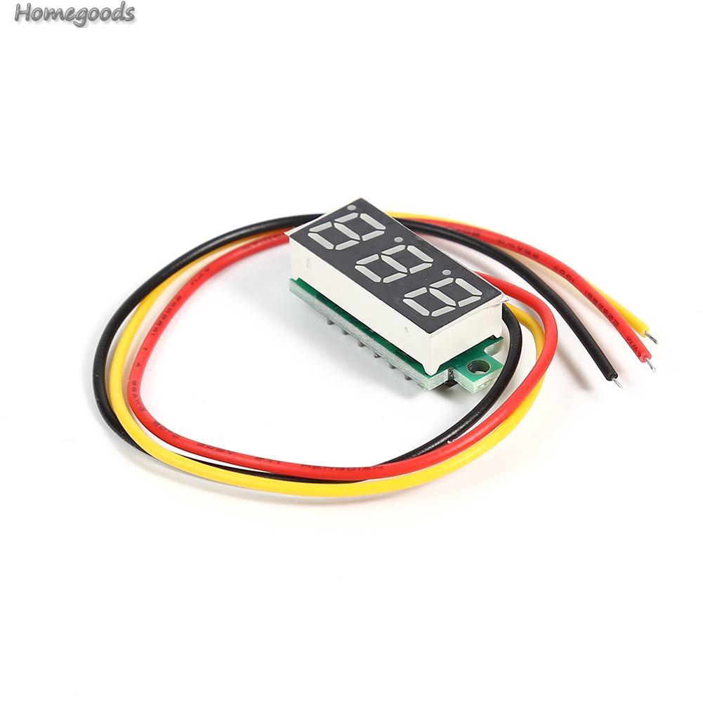 Vôn kế kỹ thuật số màn hình LED 0.28 inch DC 0-100V 3 dây mini